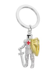 Metalmorphose Şövalye Anahtarlık MTM344-01 Gri Gold Kırmızı - Metalmorphose