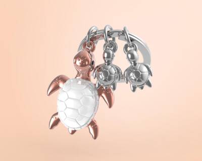 Metalmorphose Turtle Family Keychain MTM195-01 - 2