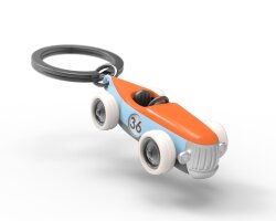Metalmorphose Vintage Racing Car Keychain Mtm238-01 - 1