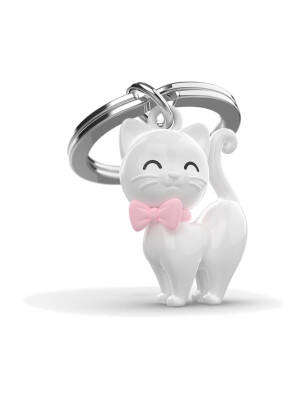 Metalmorphose White Cat Keychain Mtm341-01 - 1