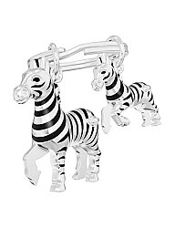 Metalmorphose Zebra Anahtarlık MTM424-01 - Gümüş/Siyah - 2