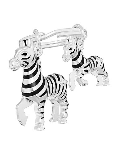 Metalmorphose Zebra Anahtarlık MTM424-01 - Gümüş/Siyah - 2