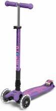 Micro Maxi Deluxe Foldable Purple (Led) Scooter Mmd100 - 1