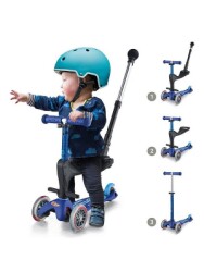 Micro Mini 3 In 1 Deluxe Plus Blue Scooter Mmd080 - 4