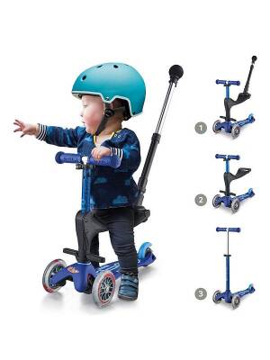 Micro Mini 3 In 1 Deluxe Plus Blue Scooter Mmd080 - 4