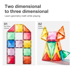 Mideer Colorful Magnetic Tiles 100 Pieces CT1211 - 4