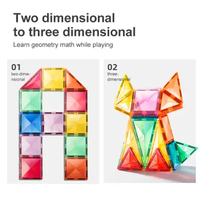 Mideer Colorful Magnetic Tiles 100 Pieces CT1211 - 4