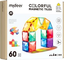 Mideer Colorful Magnetic Tiles 60 Pieces CT1210 - 1