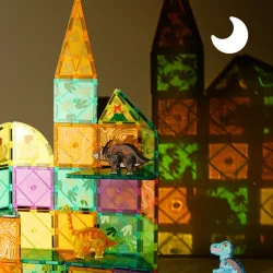 Mideer Colorful Magnetic Tiles - Jurassic Adventure 48 Pieces MD1499 - 2