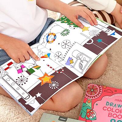 Mideer Drawıng Colorıng Book-Gırl Çizim ve Boyama Kitabı Md4093 - 3