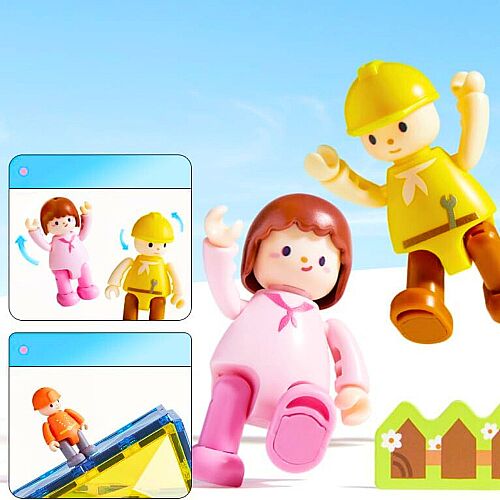 Mideer Magnetic Tiles - Bizim Aile, 32 Parça MD1640 - 5
