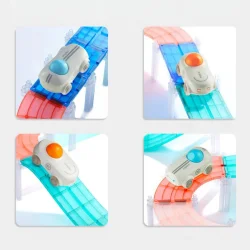 Mideer Magnetic Tiles Car Race Track - 115 Pieces MD6395 - 4