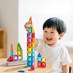 Mideer Mini Magnetic Tiles - 66 Parça MD1666 - 3
