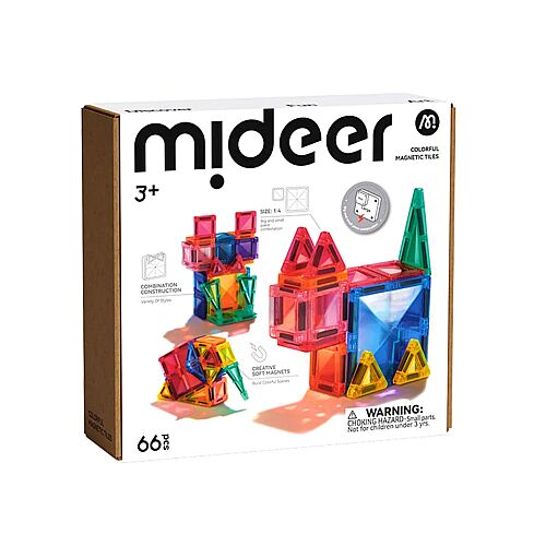 Mideer Mini Magnetic Tiles - 66 Parça MD1666 - 1