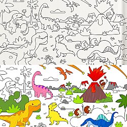 Mideer Yapışkanlı Boyama Rulosu - Muhteşem Dinozorlar, 4 Metre MD3303 - 4