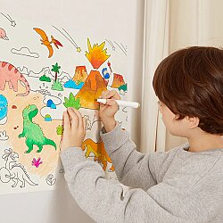 Mideer Yapışkanlı Boyama Rulosu - Muhteşem Dinozorlar, 4 Metre MD3303 - 3