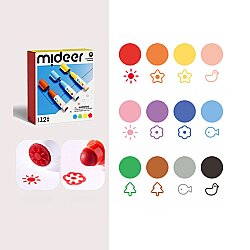 Mideer Yuvarlak Çift Uçlu Yıkanabilir Marker - 12 Renk MD3386 - 8
