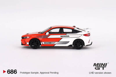 Mini Gt 1/64 Honda Civic Type R #1 2023 Pace Car Red Mgt00686 - 2