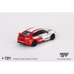 Mini Gt 1/64 Honda Civic Type R #2 2023 Pace Car White Mgt00721 - 3
