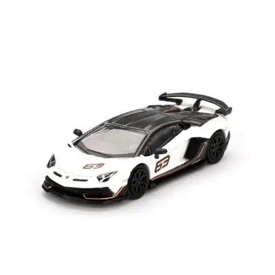 Mini Gt 1/64 Lamborghini Aventador Svj 63 Bianco Asopo 842 Bl - 1