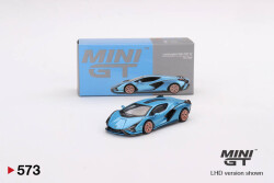 Mini Gt 1/64 Lamborghini Black Fkp 37 Blu Aegir Mgt00573-L - 1