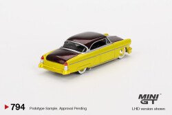 Mini Gt 1/64 Lincoln Capri Hot Rod 1954 Lime Yellow Mgt00794 - 3