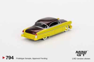 Mini Gt 1/64 Lincoln Capri Hot Rod 1954 Lime Yellow Mgt00794 - 3