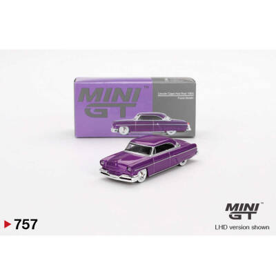 Mini Gt 1/64 Lincoln Capri Hot Rod 1954 Purple Metallic Mgt00757 - 1