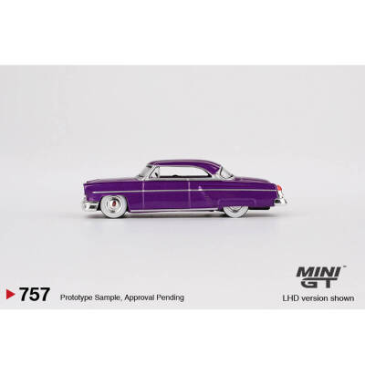 Mini Gt 1/64 Lincoln Capri Hot Rod 1954 Purple Metallic Mgt00757 - 2