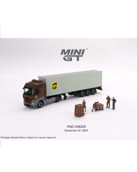 Mini Gt 1/64 Mercedes Benz Actros W/40 Ft Container Ups Europe Mgt00705 - 5