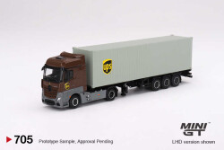 Mini Gt 1/64 Mercedes Benz Actros W/40 Ft Container Ups Europe Mgt00705 - 3