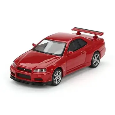 Mini Gt 1/64 Nissan Skyline Gt-R(R34) V-Spec Active Red Mgt00796-Bl - 1