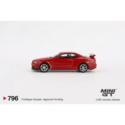 Mini Gt 1/64 Nissan Skyline Gt-R(R34) V-Spec Active Red Mgt00796-Bl - 2