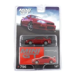 Mini Gt 1/64 Nissan Skyline Gt-R(R34) V-Spec Active Red Mgt00796-Bl - 4
