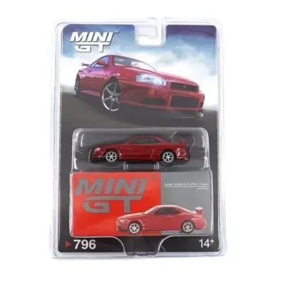 Mini Gt 1/64 Nissan Skyline Gt-R(R34) V-Spec Active Red Mgt00796-Bl - 4