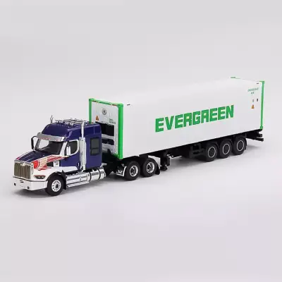 Mini Gt 1/64 Western Star 49X Blue Reefer Container Mgt00597-L - 1