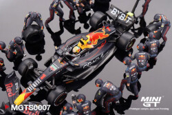 Mini Gt Seri Redbull Racing Rb18 1 Max Verstappen Pit Crew Set Mgds0007 - 3