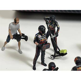 Mini Gt Seri Redbull Racing Rb18 1 Max Verstappen Pit Crew Set Mgds0007 - 5