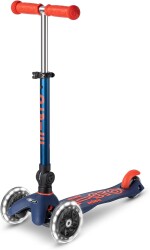 Mini Micro Deluxe Foldable Led Navy Blue Mmd196 - Micro Scooter