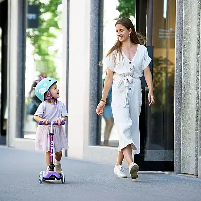 Mini Mıcro Scooter Deluxe Foldable Led Purple Mor Mmd199 - 7