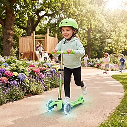 Mini Micro Deluxe Glow Led Plus Icy Lime Micro-Mmd212 - Micro Scooter