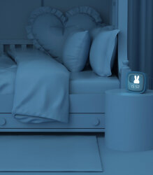 Mob Blue Rabbit Desktop Clock And Night Lamp Billy-Dkbl-01 - 3