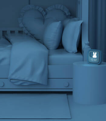 Mob Blue Rabbit Desktop Clock And Night Lamp Billy-Dkbl-01 - 3