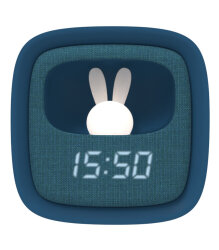 Mob Blue Rabbit Desktop Clock And Night Lamp Billy-Dkbl-01 - Mob