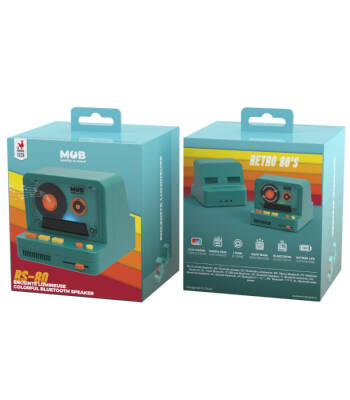 Mob Retro Camera Bluetooth Speaker – Blue Rs-80-Bl1 - 2