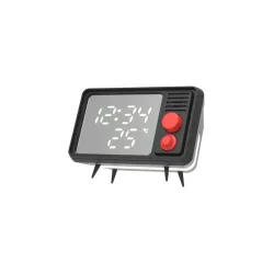 Mob Retro Tv Alarm Clock – Grey Tvc-80-Gr1 - 1