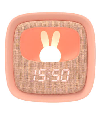 Mob Salmon Rabbit Desktop Clock And Night Light Billy-Pk-01 - 1