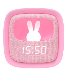 Mob Sugar Pink Rabbit Desktop Clock And Night Light Billy-Marsh-01 - Mob
