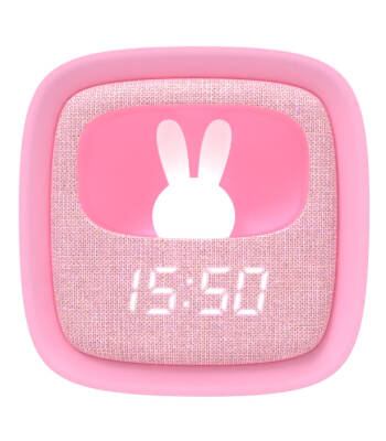 Mob Sugar Pink Rabbit Desktop Clock And Night Light Billy-Marsh-01 - 1