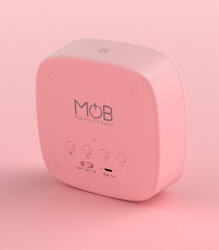 Mob Sugar Pink Rabbit Desktop Clock And Night Light Billy-Marsh-01 - 2